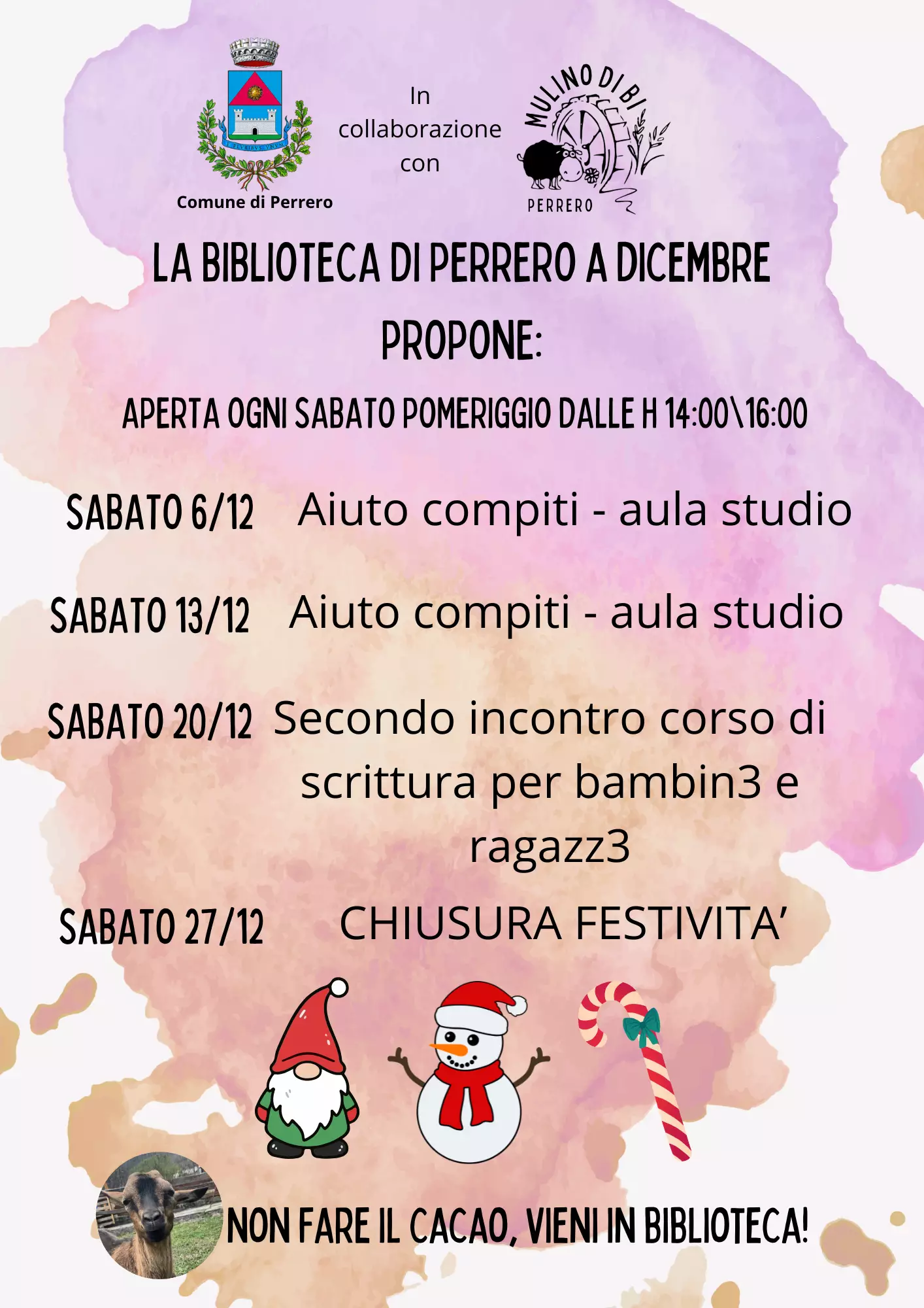 Programma biblioteca dicembre 2025